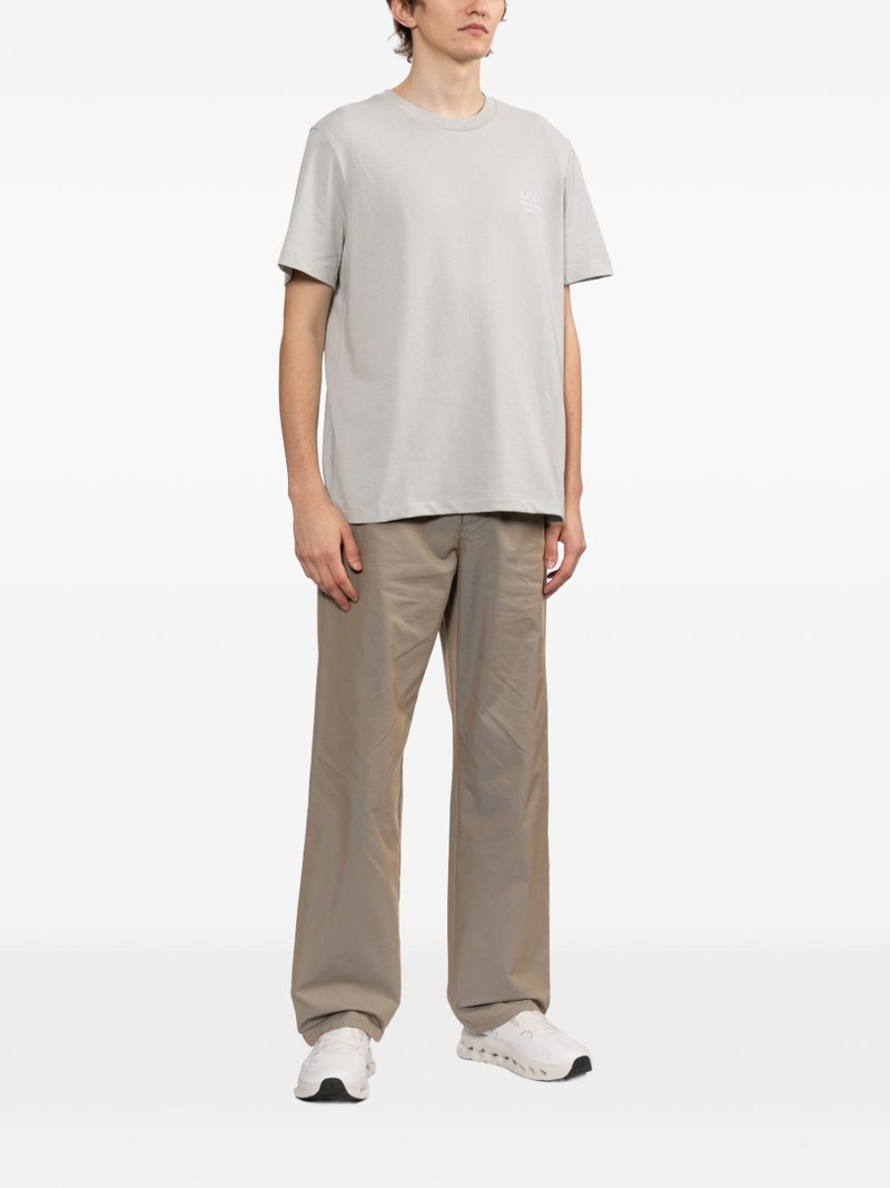 A.P.C. logo-embroidered round neck T-shirt outlook
