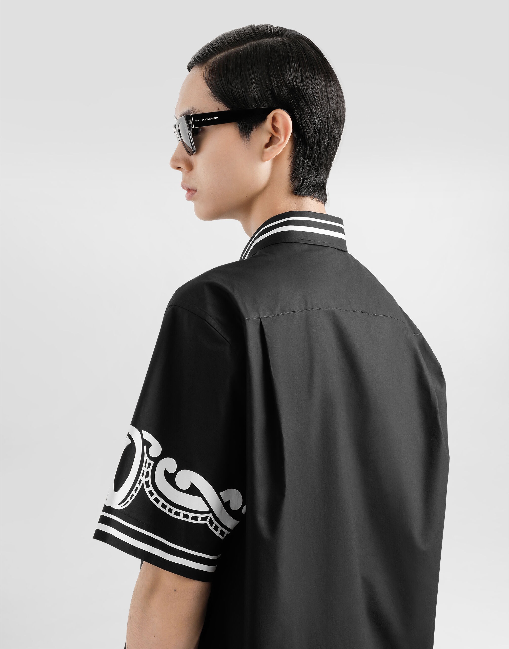 Poplin shirt with printed details - 5