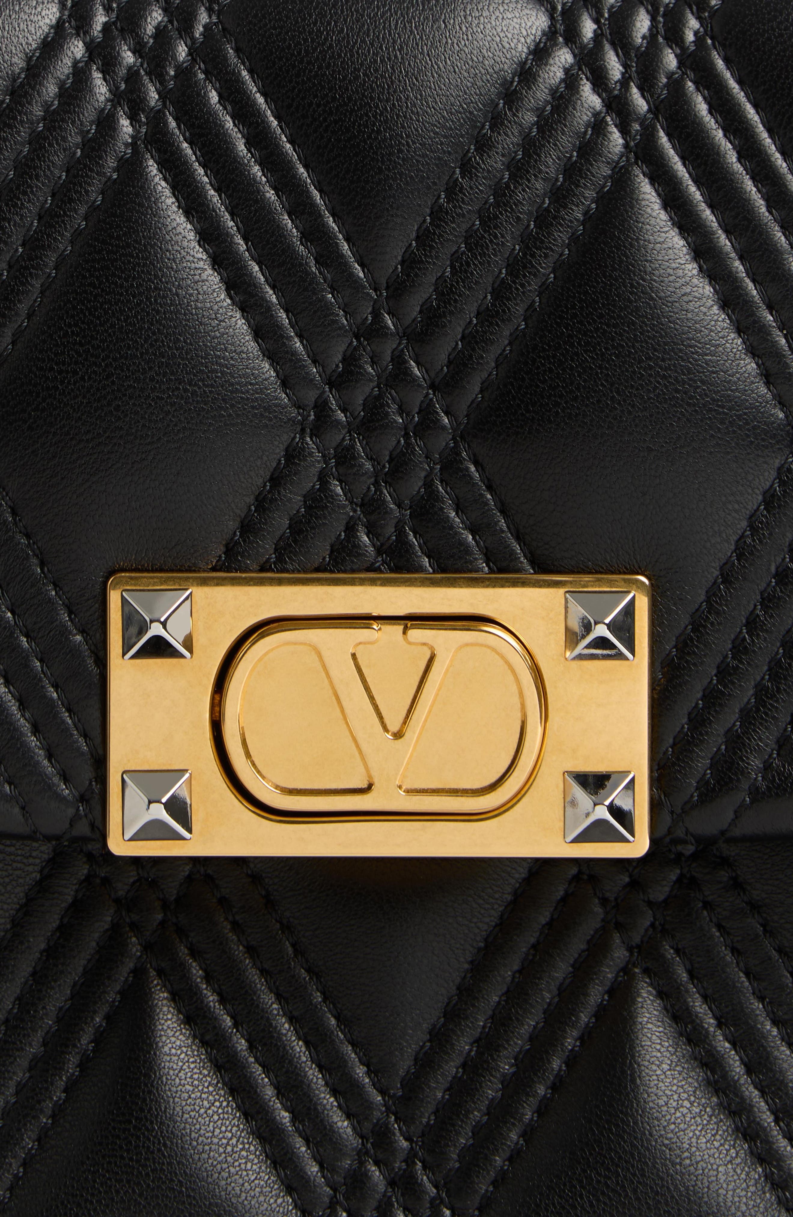 Valentino Garavani Medium Quiltie 67 Quilted Leather Shoulder Bag in Black at Nordstrom - 8