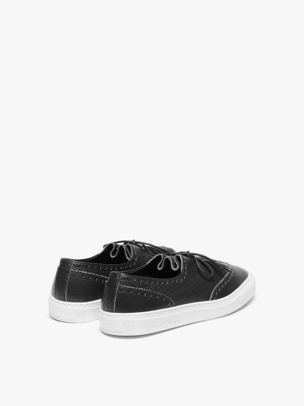 JACQUES SOLOVIÈRE BLACK LEATHER GOLF SNEAKERS - 4