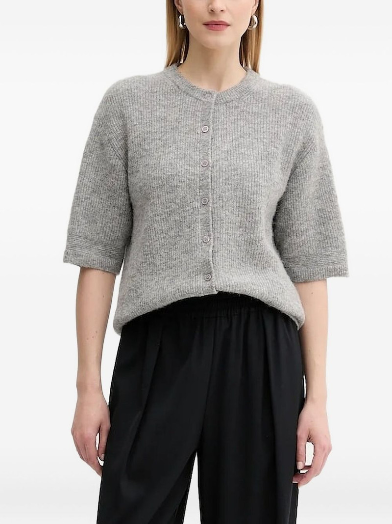 ribbed button cardigan 1