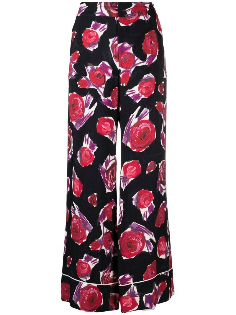floral-print wide-leg trousers 1