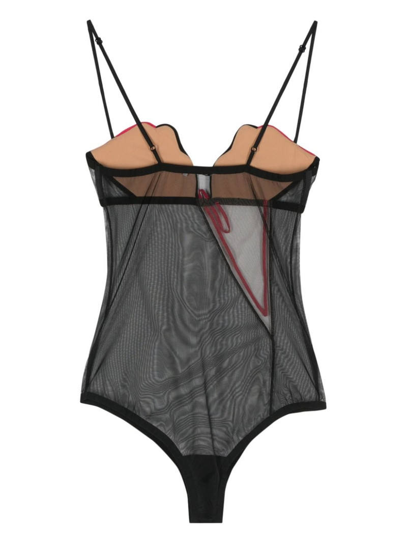 NENSI DOJAKA strap-detail mesh body outlook