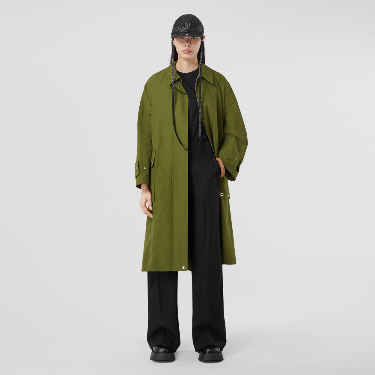 Split Detail Wool Wide-leg Trousers - 2