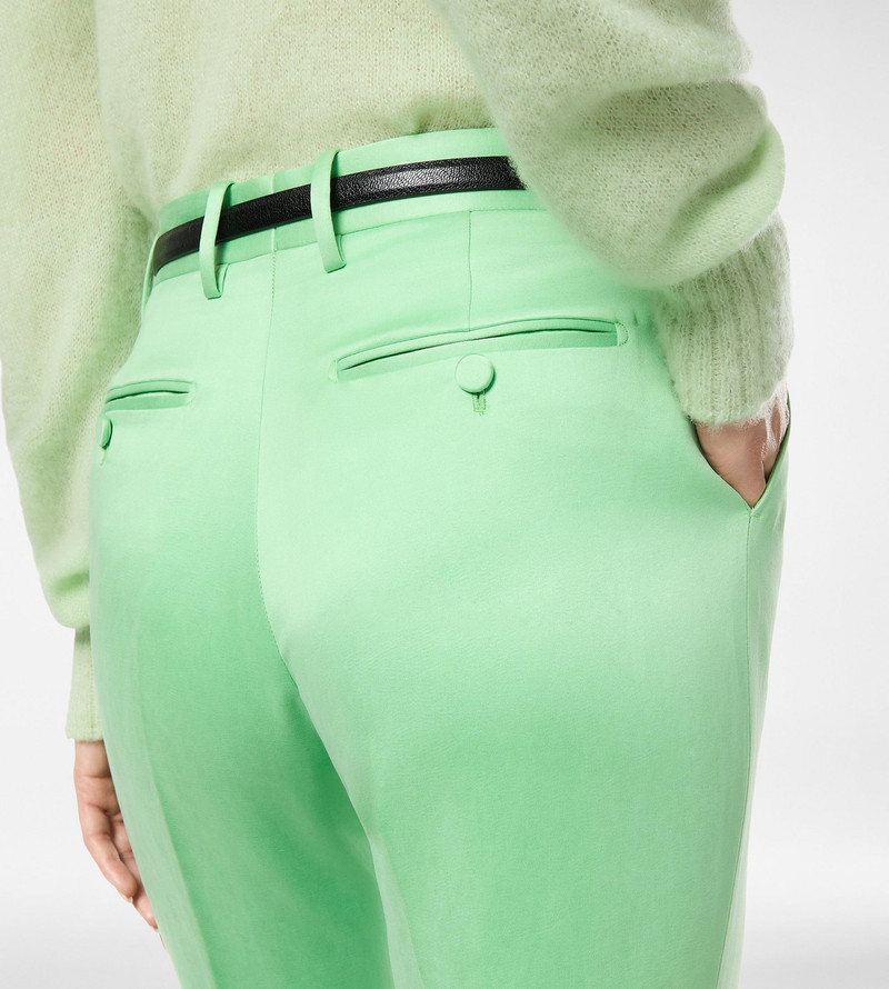 TOM FORD WASHED COTTON SILK BLEND DUCHESSE TAILORED STRAIGHT PANTS outlook