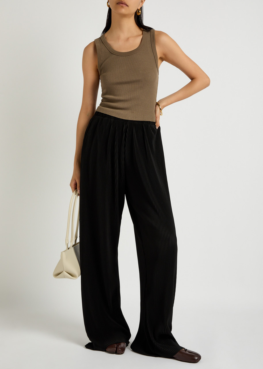 Herno Plissé Wide-leg Jersey Trousers - 4