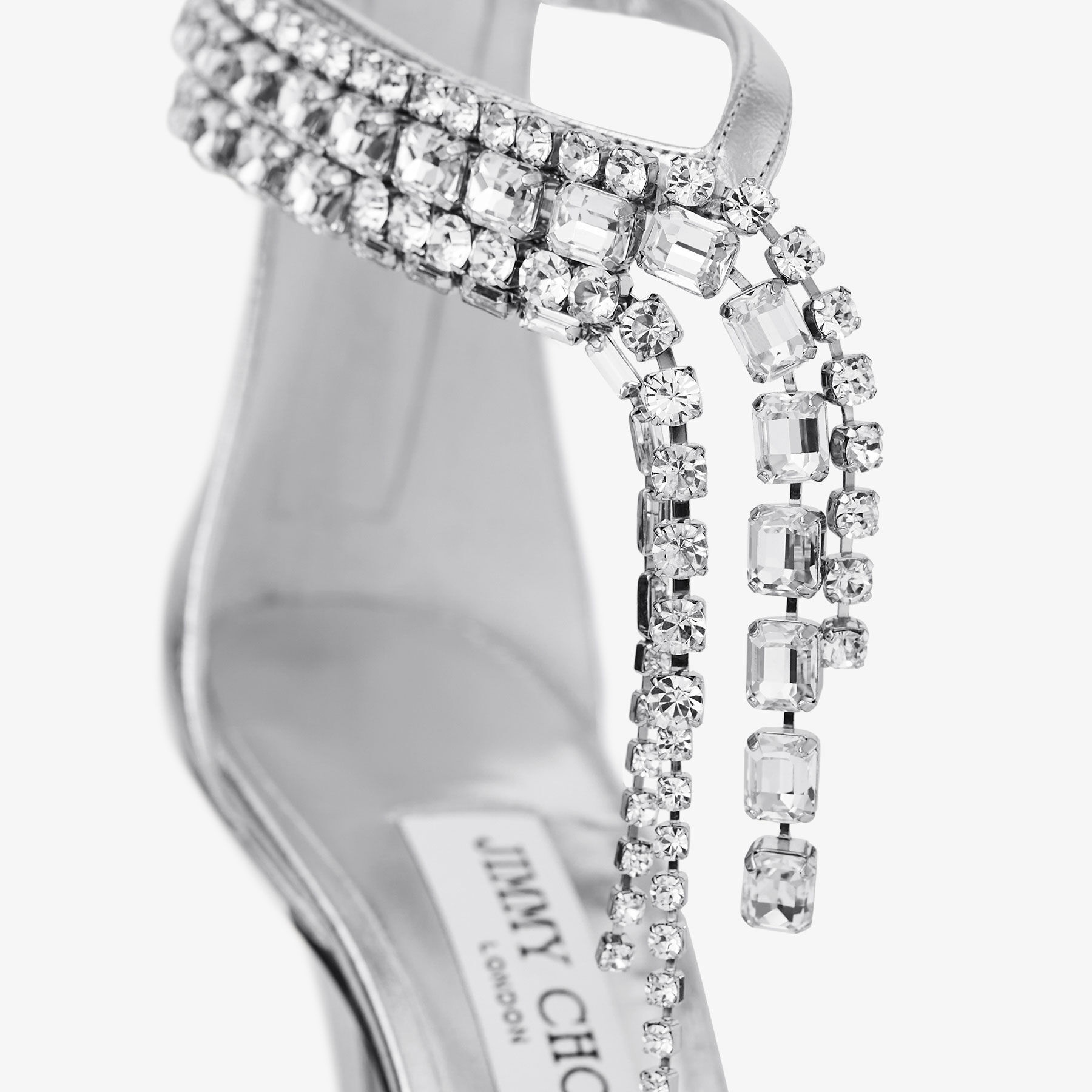 Verity Sandal 100
Silver Vintage Metallic Leather Sandals - 4