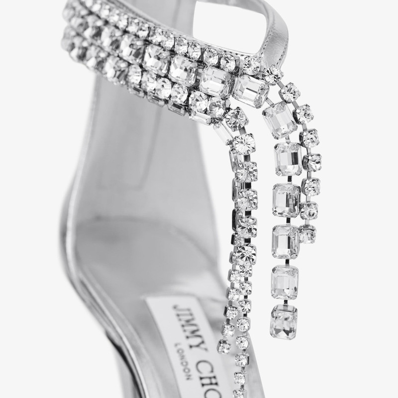 Verity Sandal 100 Silver Vintage Metallic Leather Sandals 4