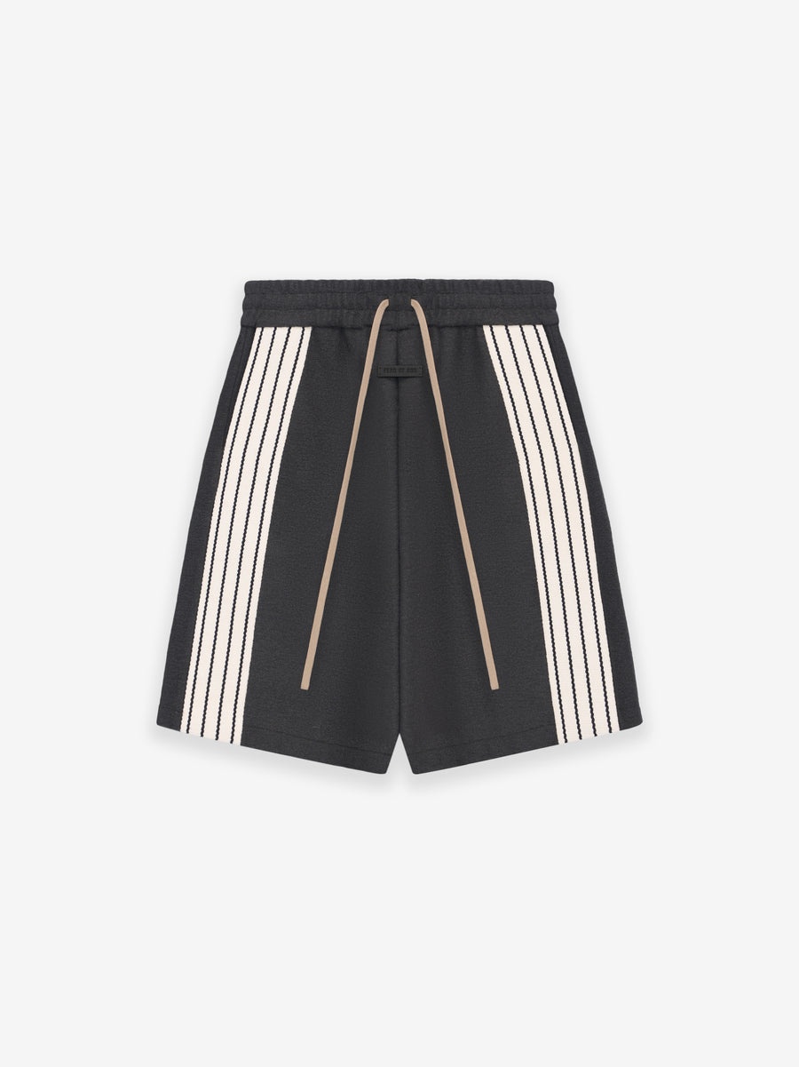 Boiled Wool Striped Relaxed Short - 1