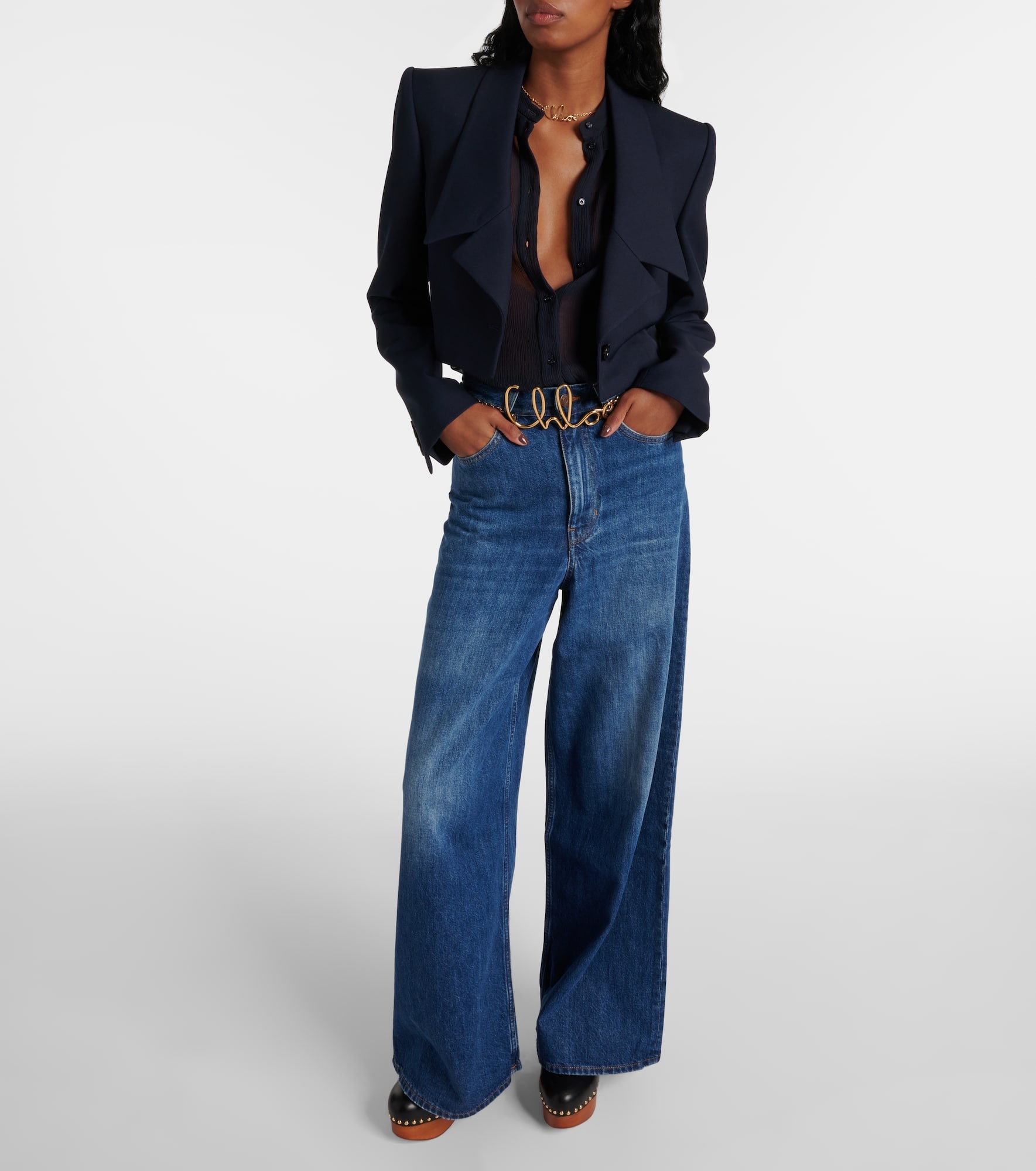High-rise wide-leg jeans - 2