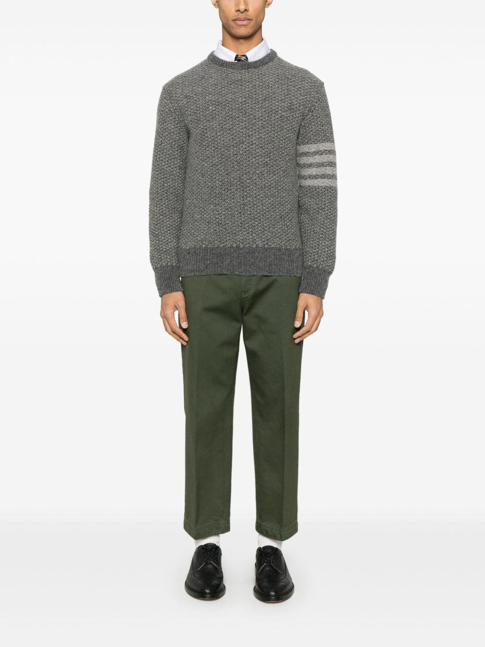 twill-weave cotton trousers - 2