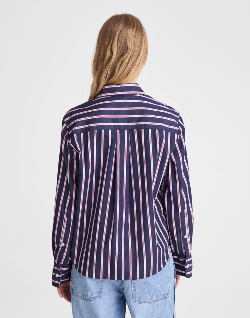 Madewell The Signature Y-Neck Shirt in Poplin outlook