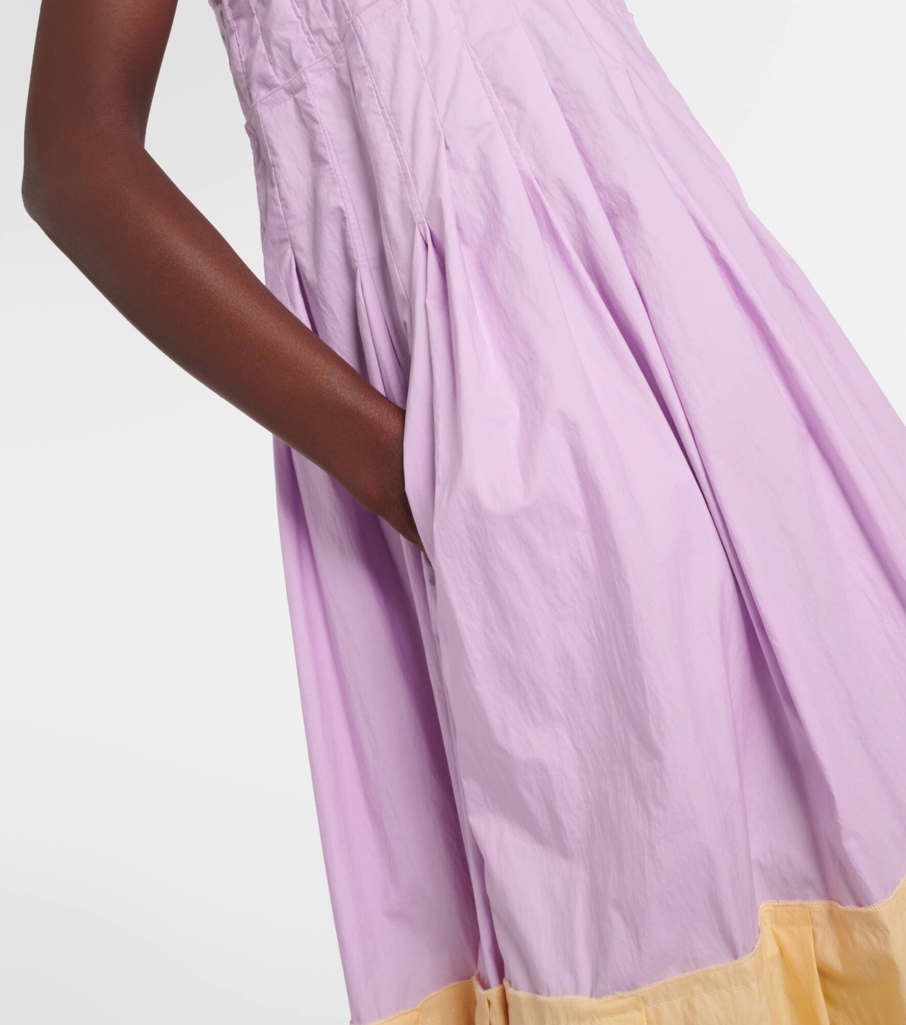 Colorblocked cotton maxi dress - 5