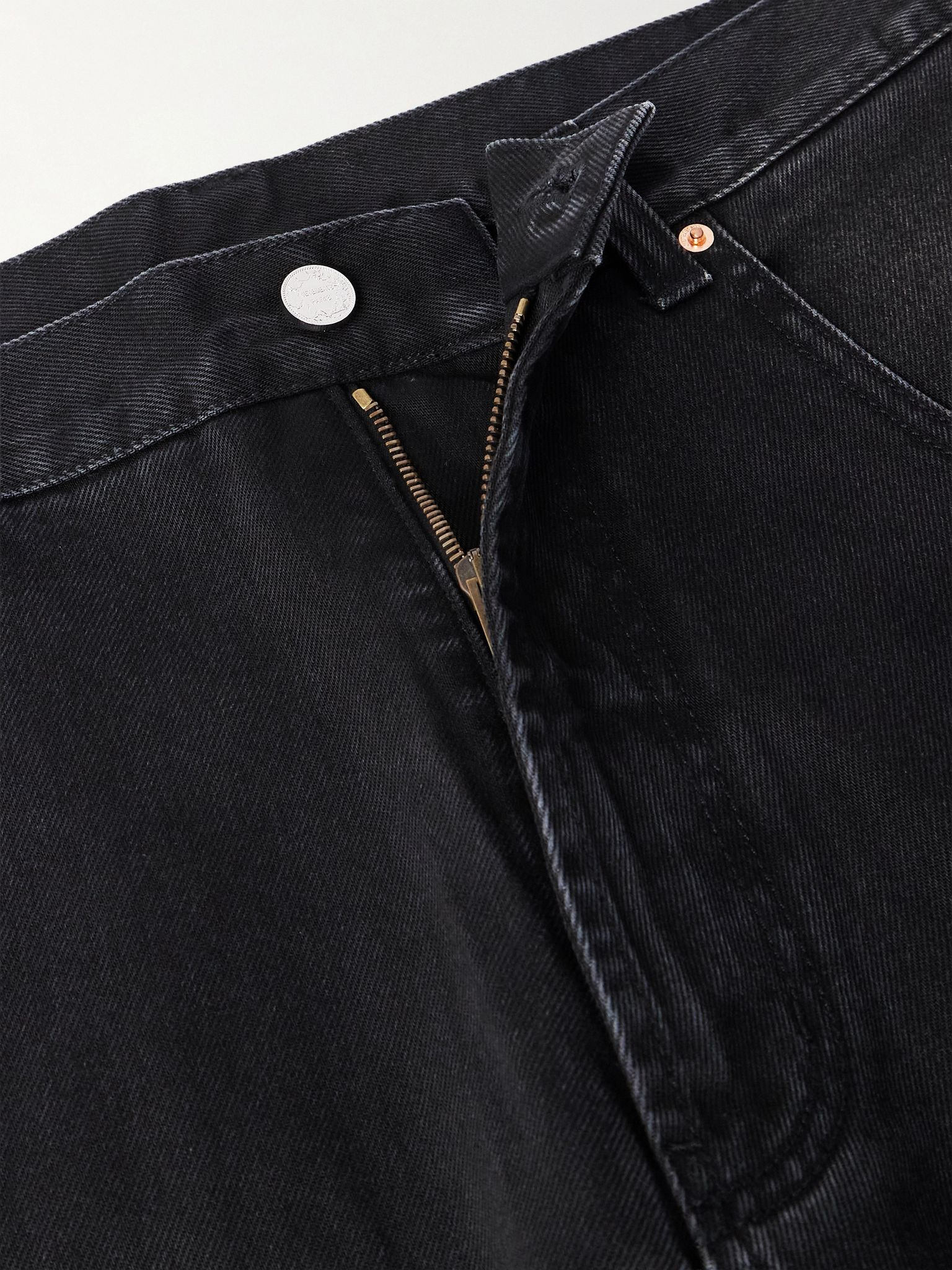 Hip-Hop Straight-Leg Jeans Black - 6