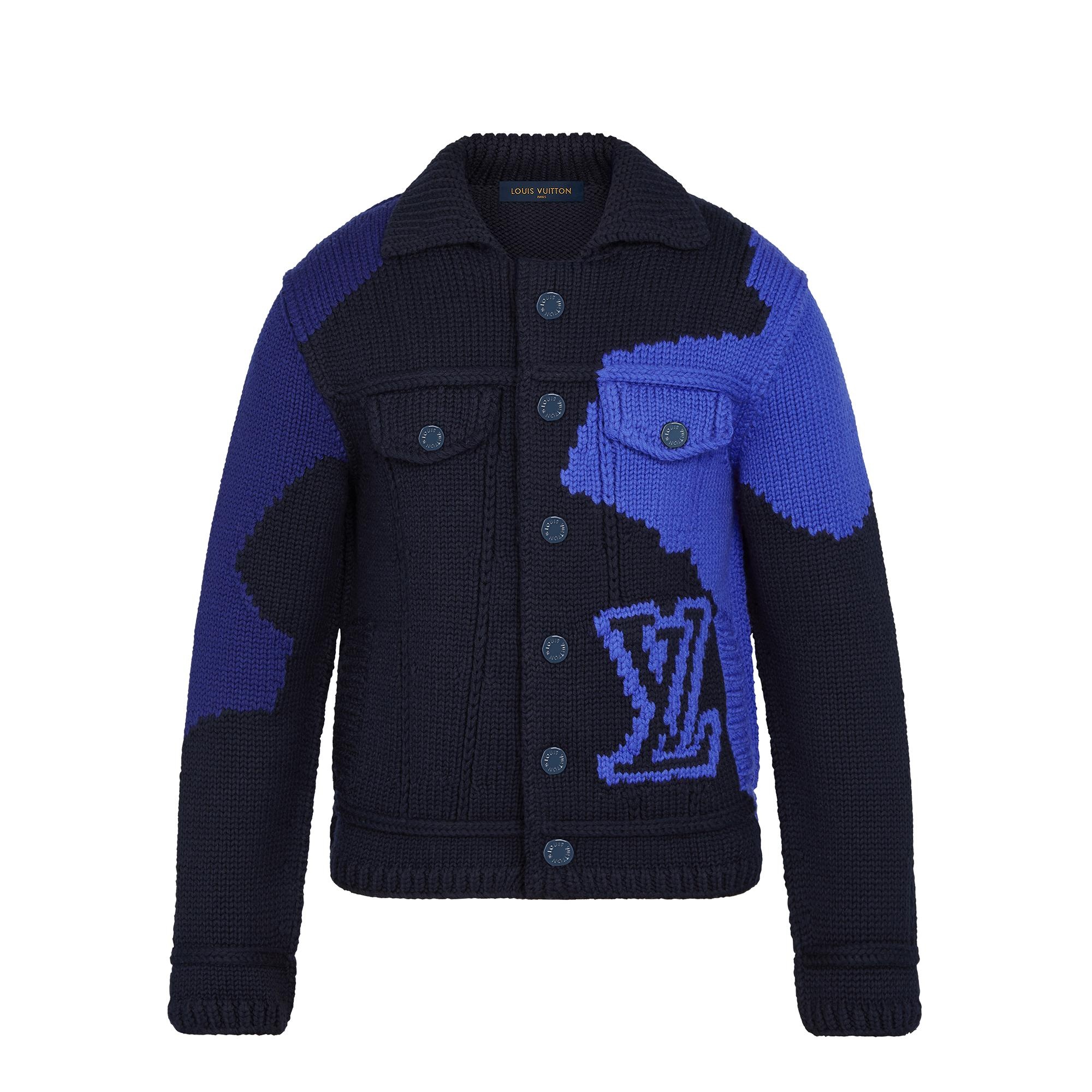 LV Intarsia Buttoned Jacket - 1