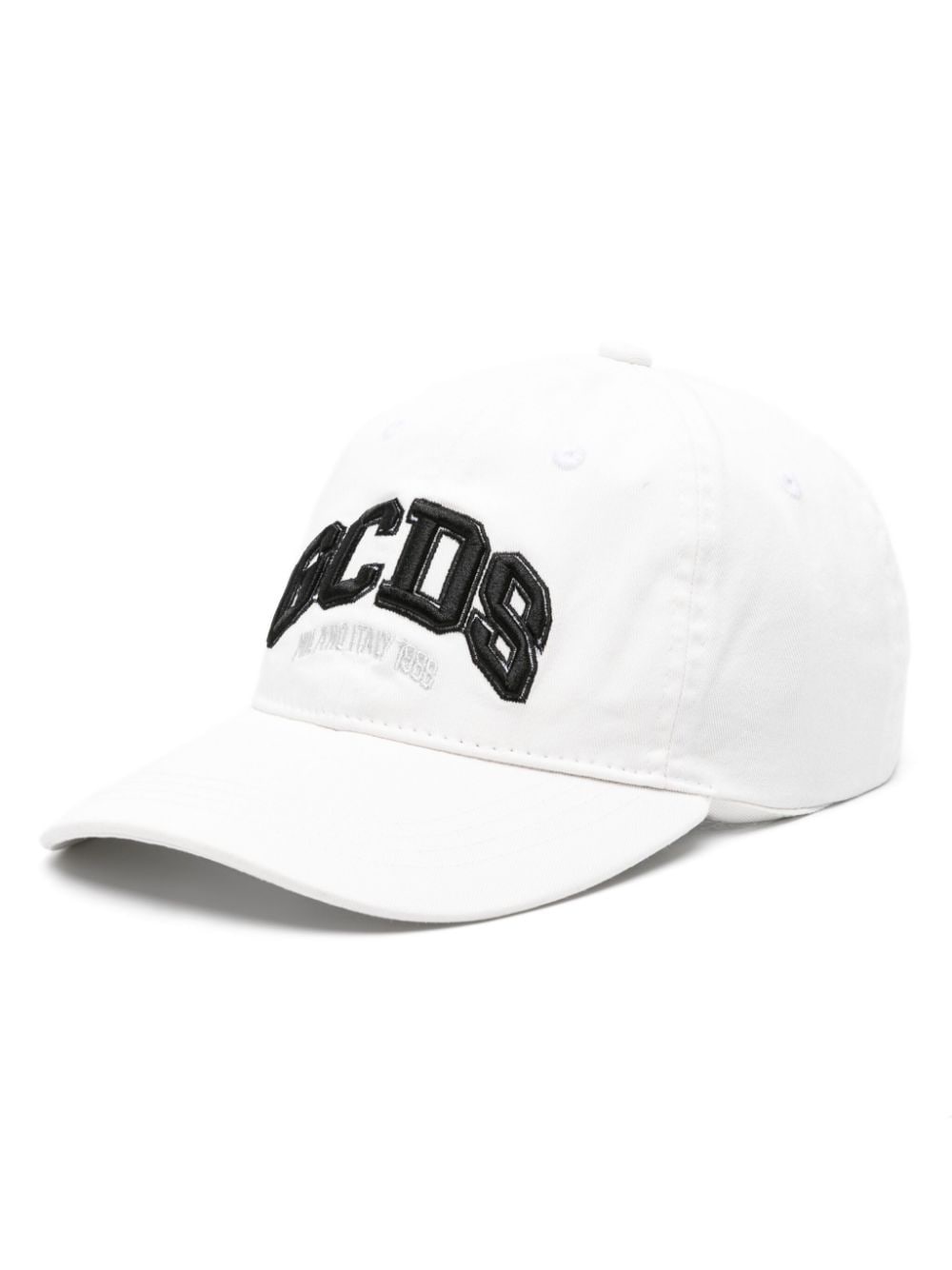 logo-embroidered cotton cap - 1