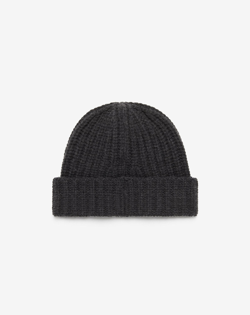 CORNELIANI Melange grey wool and cashmere beanie outlook