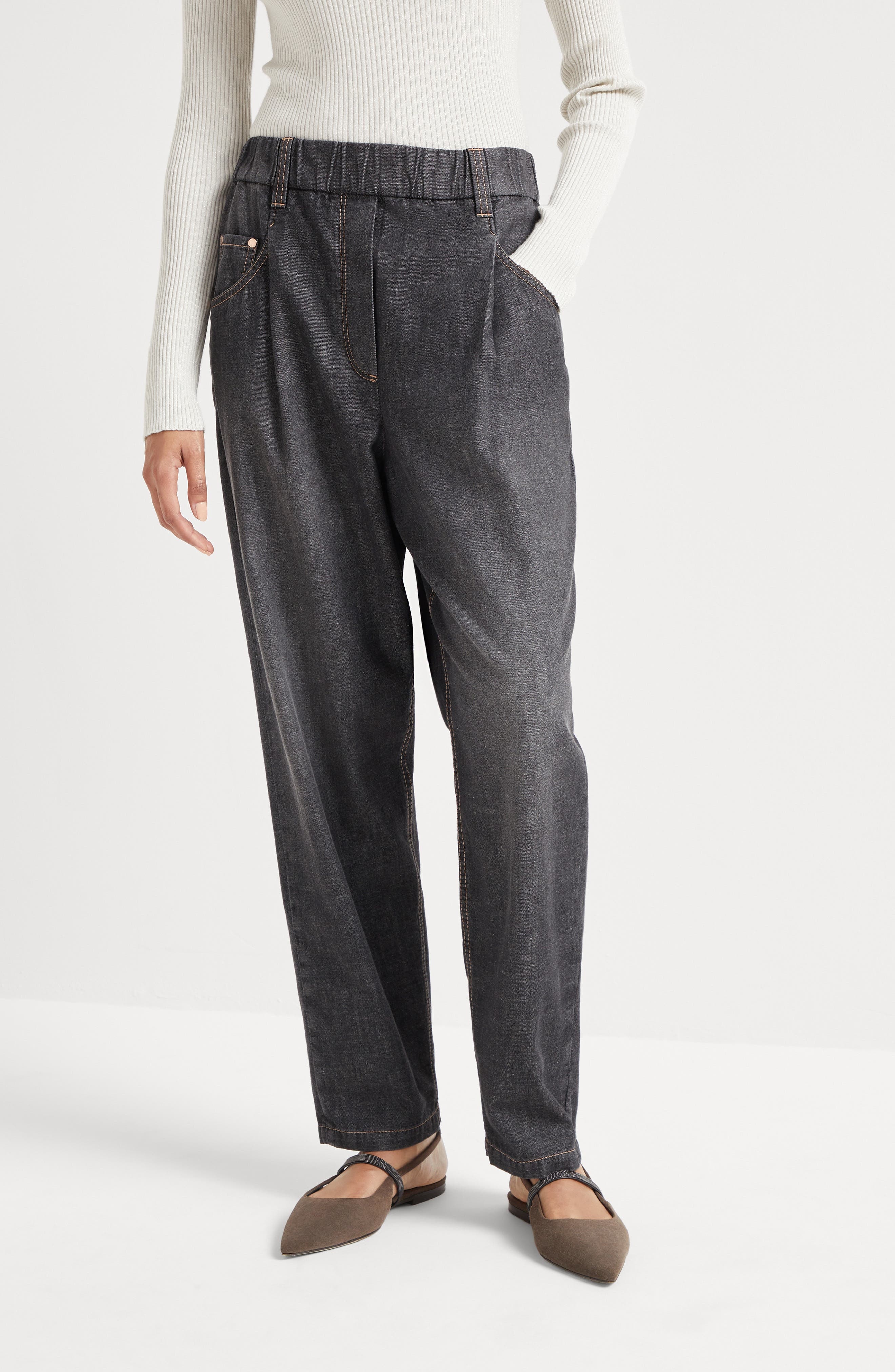 Brunello Cucinelli Five-pocket trousers in Dark Grey at Nordstrom - 2