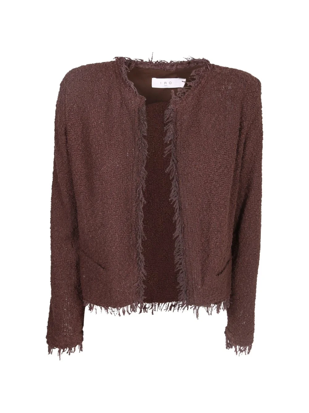 fringed tweed jacket - 1