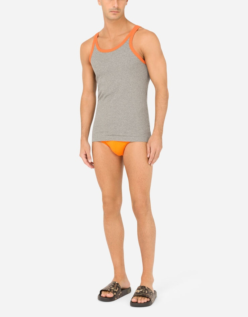 Dolce & Gabbana Fine-rib stretch cotton singlet outlook