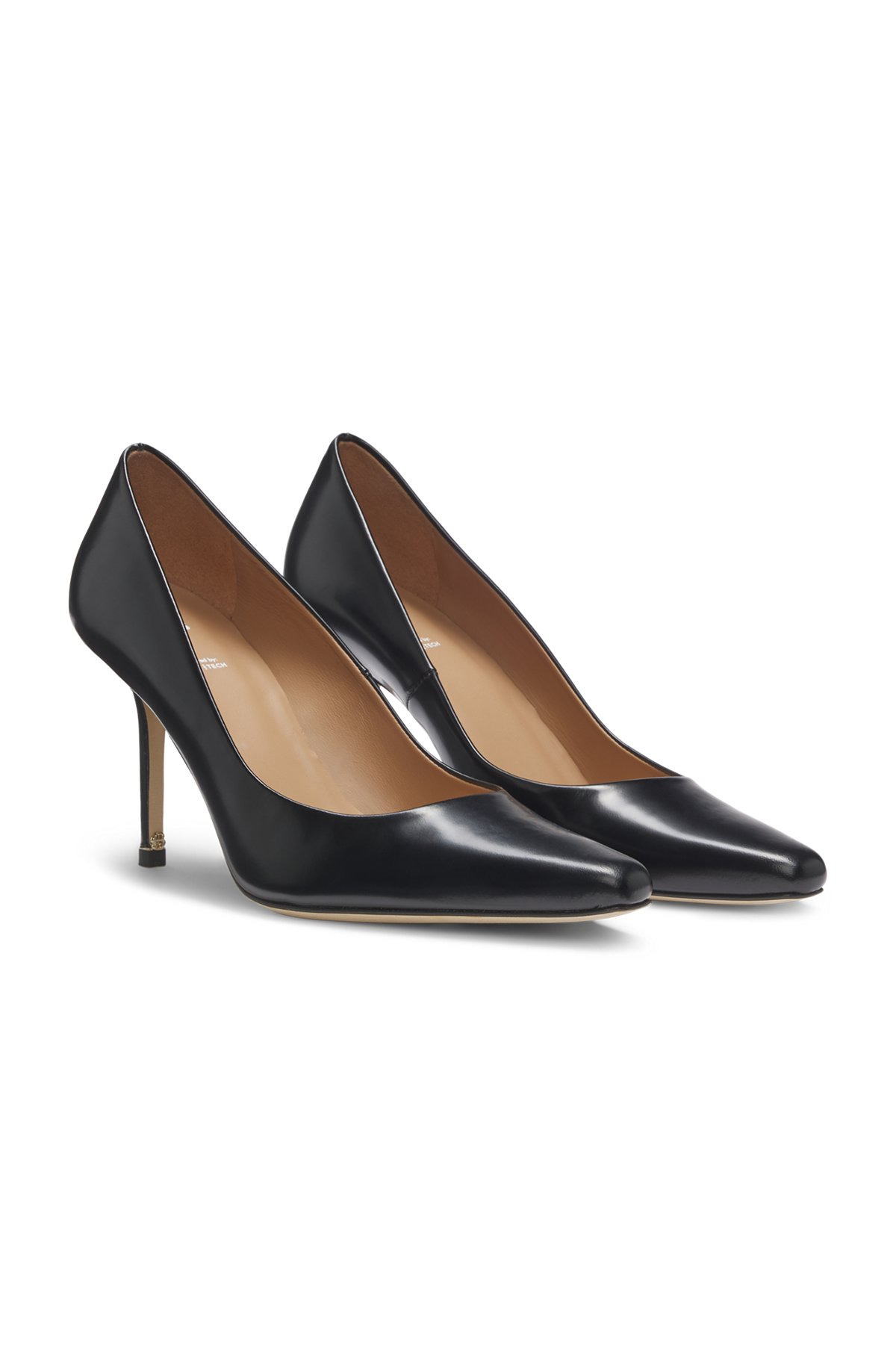 POINTED-TOE PUMPS IN POLISHED LEATHER - 2