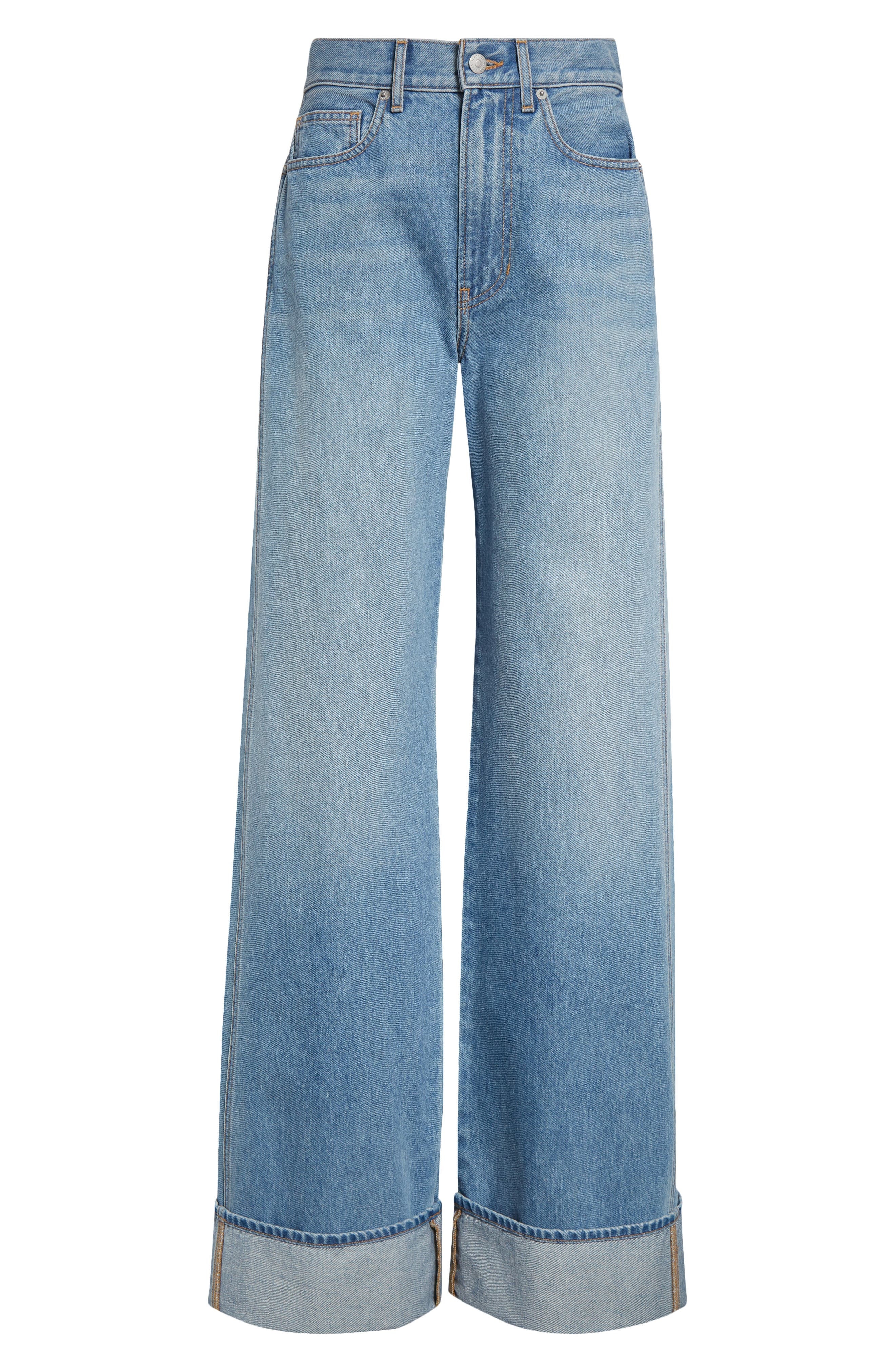 Veronica Beard Taylor High Waist Wide Leg Jeans in Bright Nova at Nordstrom - 6