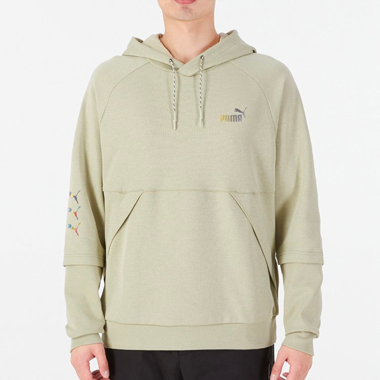 PUMA Logo Pattern Printing Loose Gray Green 537016-33 - 2