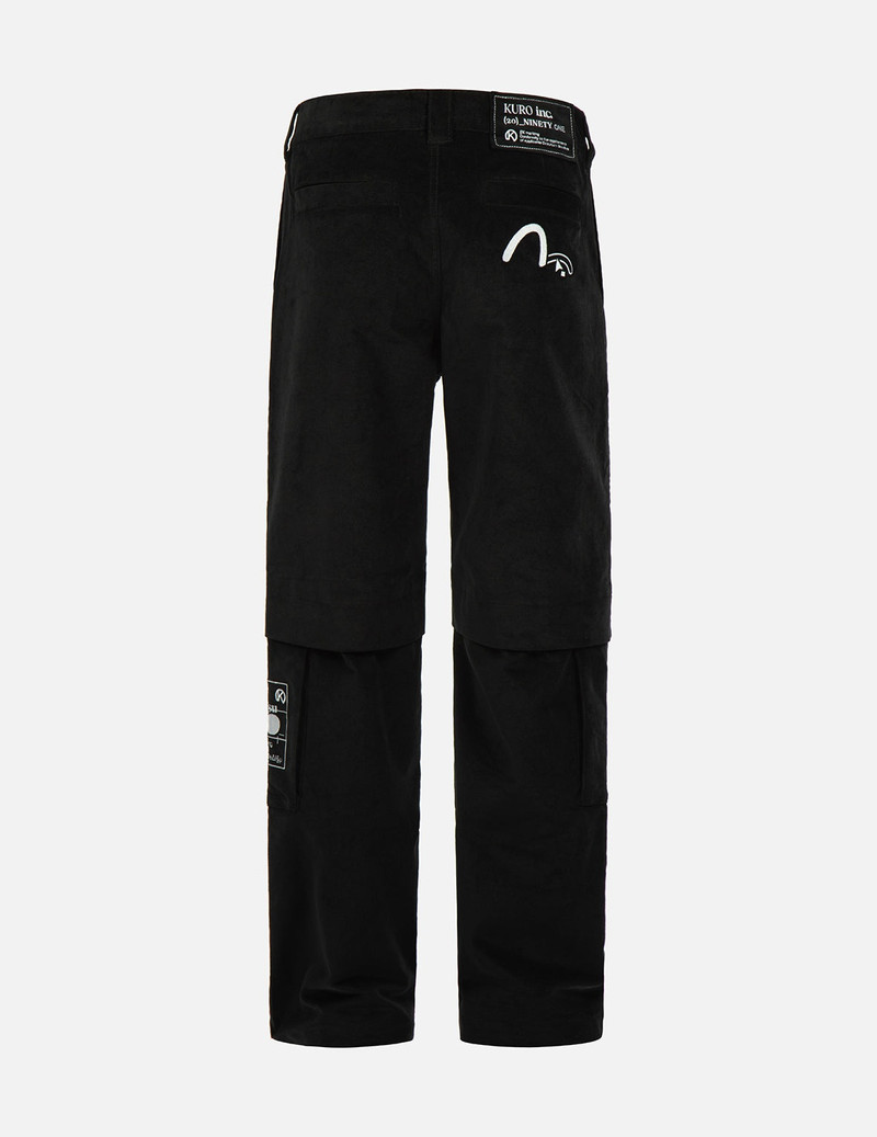 EVISU Logo Embroidered Corduroy Worker Pants outlook