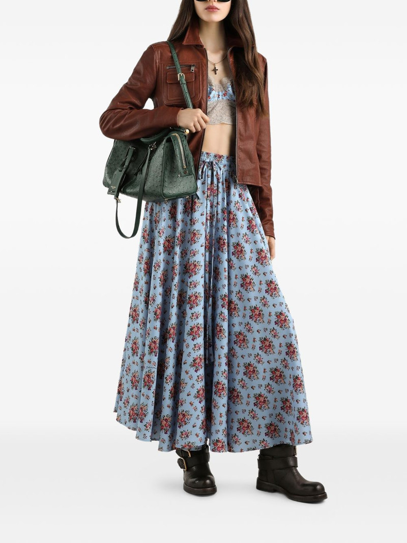 Dolce & Gabbana floral drawstring skirt outlook