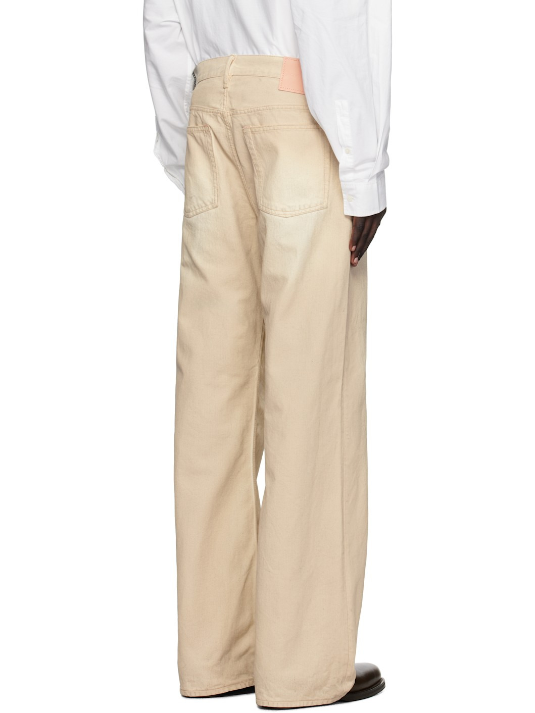 Beige Faded Jeans - 3
