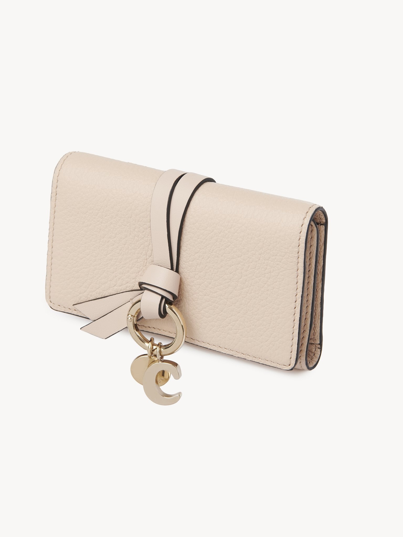 ALPHABET KEY CASE IN GRAINED LEATHER - 2