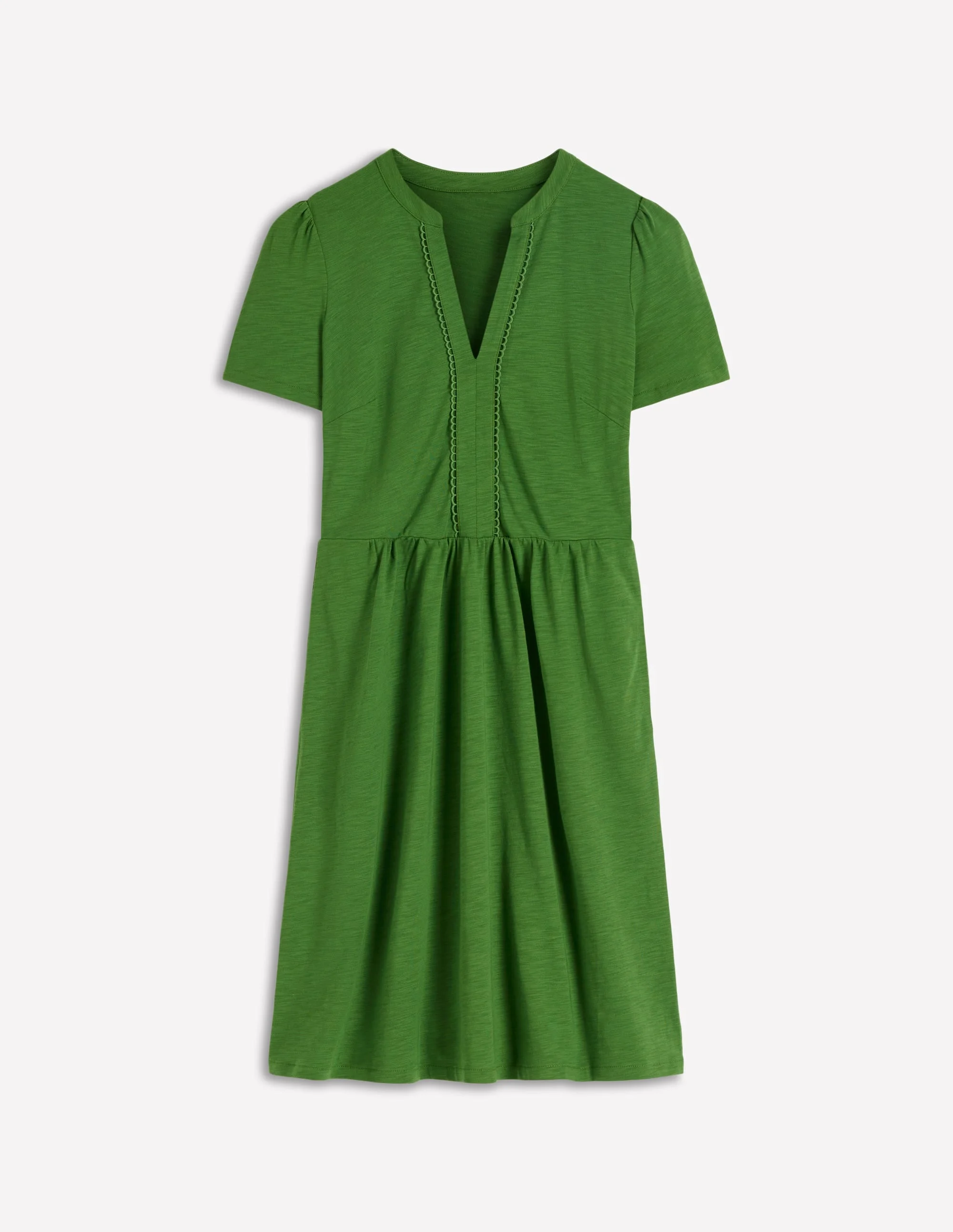 Naomi Short Jersey Dress-Promenade Green - 1