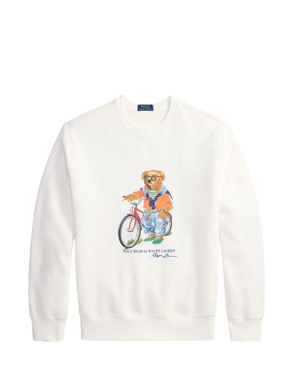 Bear-print crewneck sweatshirt - 1