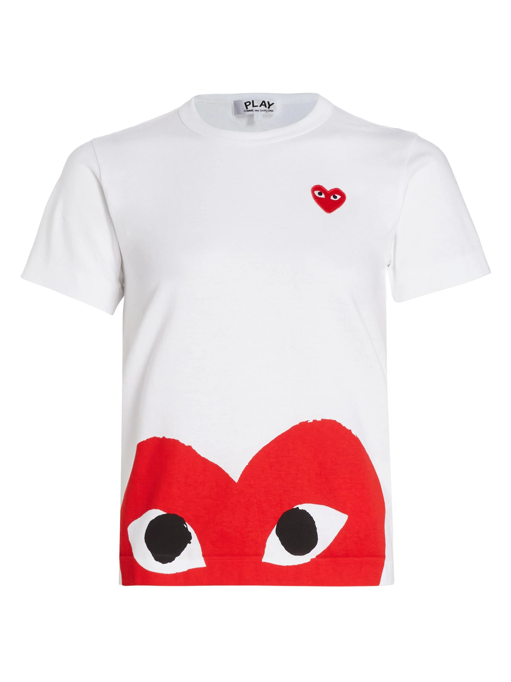 Women's Short-Sleeve Heart-Print T-Shirt - White - 1