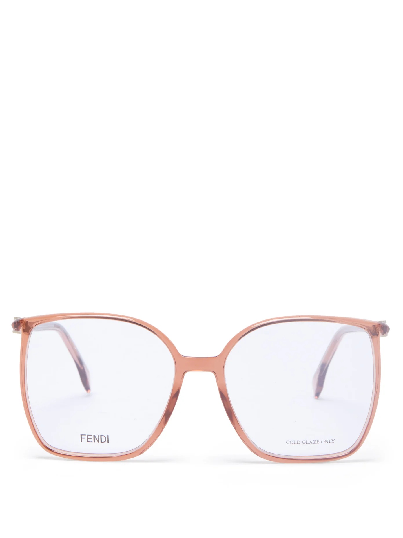 FF-logo oversized square acetate glasses - 1