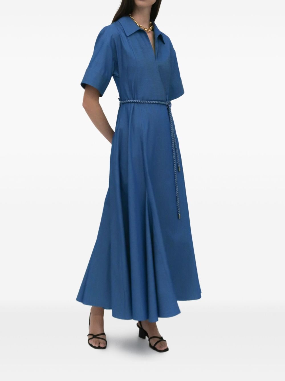 belted shirt dress - 5