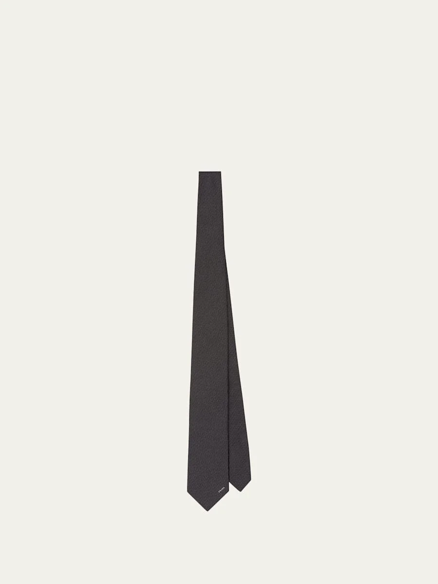 Men's Needlepoint Silk Tie - 1