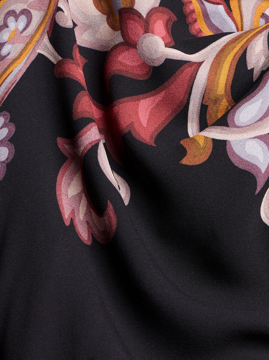 PRINTED STRETCH SABLÉ DRESS - 6