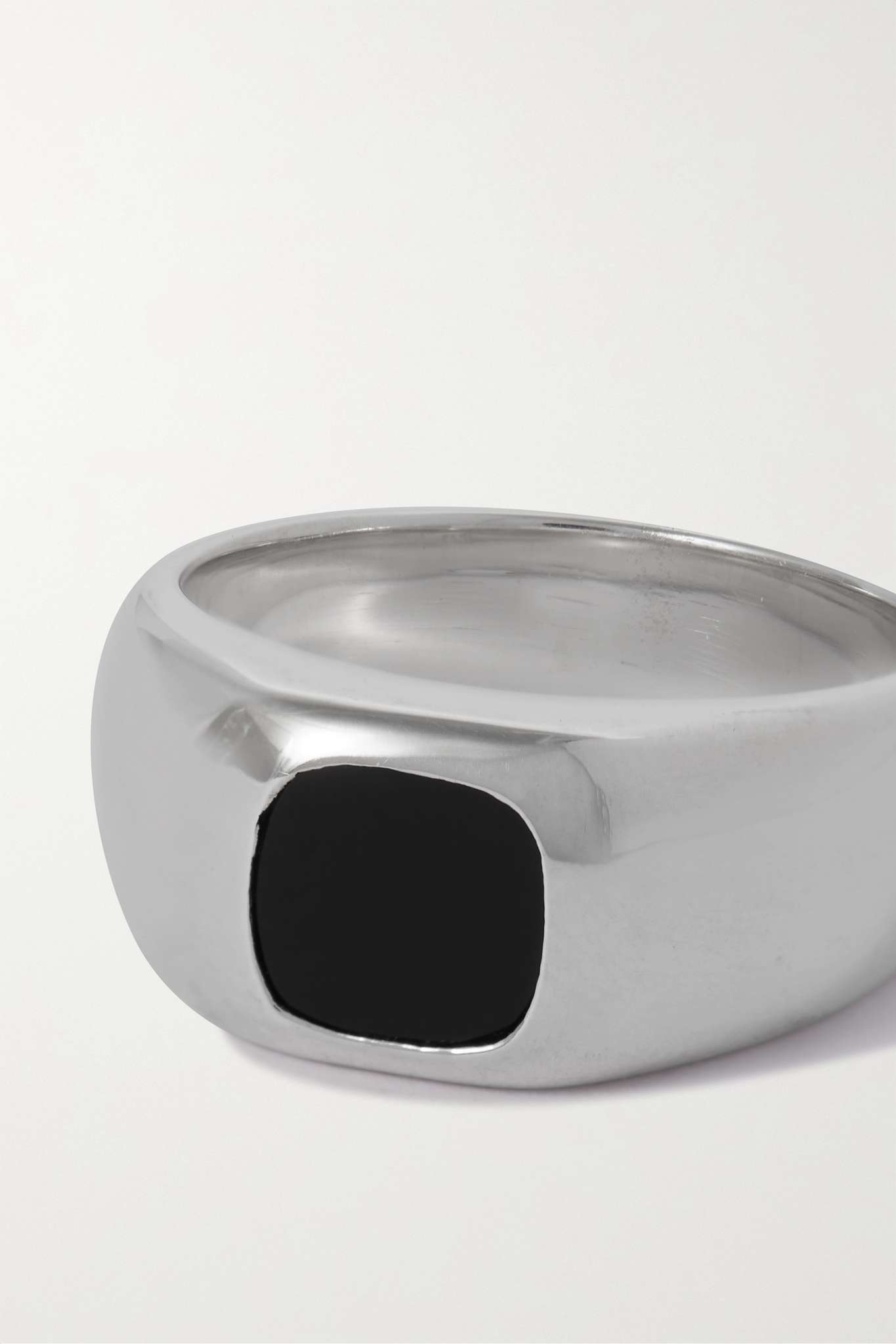 Godfather small silver onyx ring - 4