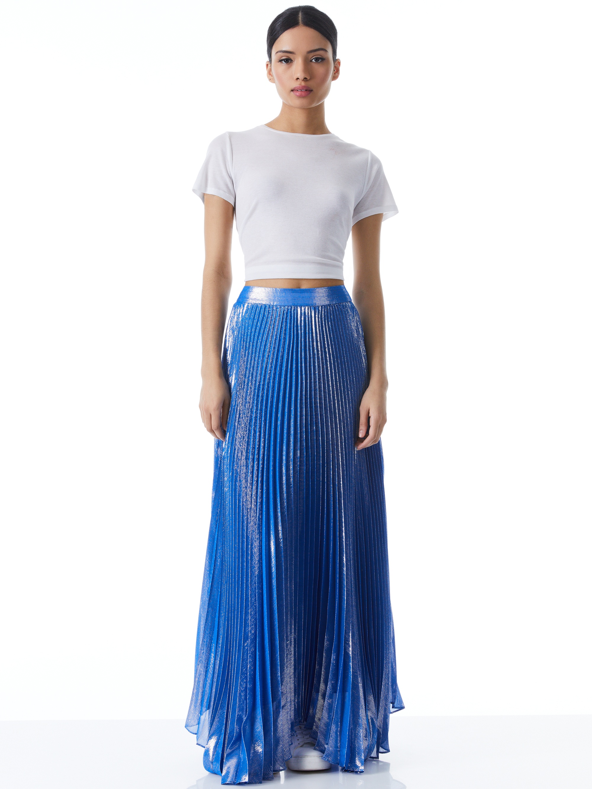 KATZ SUNBURST PLEATED MAXI SKIRT - 4