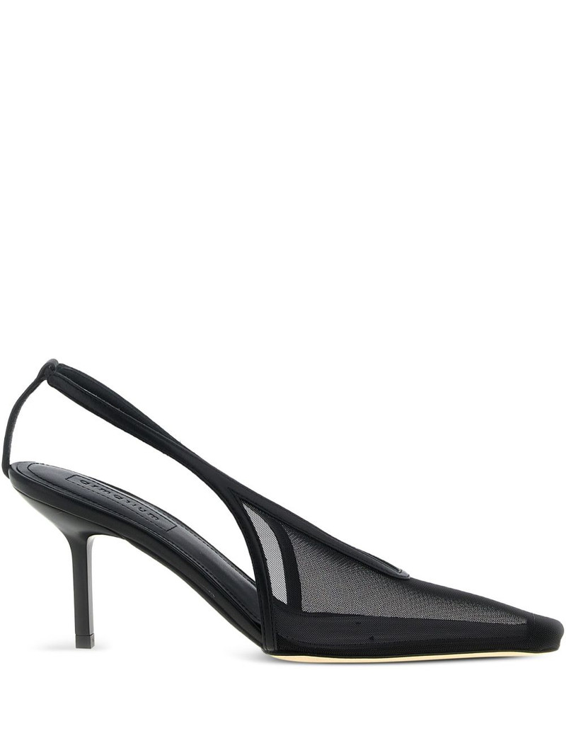 75mm Evelina mesh slingback pumps 1