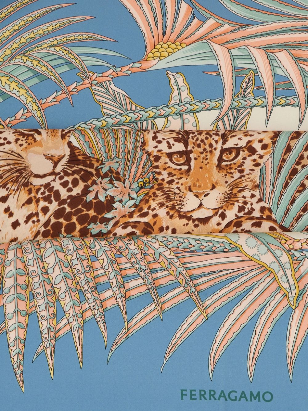 Leopard print silk scarf - 2