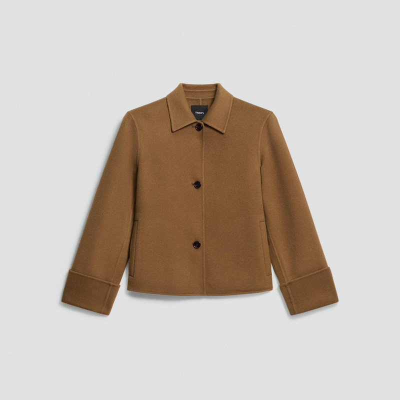 Boxy Cuff Jacket in Double-Face Wool-Cashmere 1
