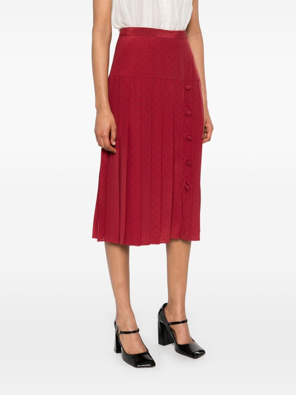 polka-dot midi skirt - 3