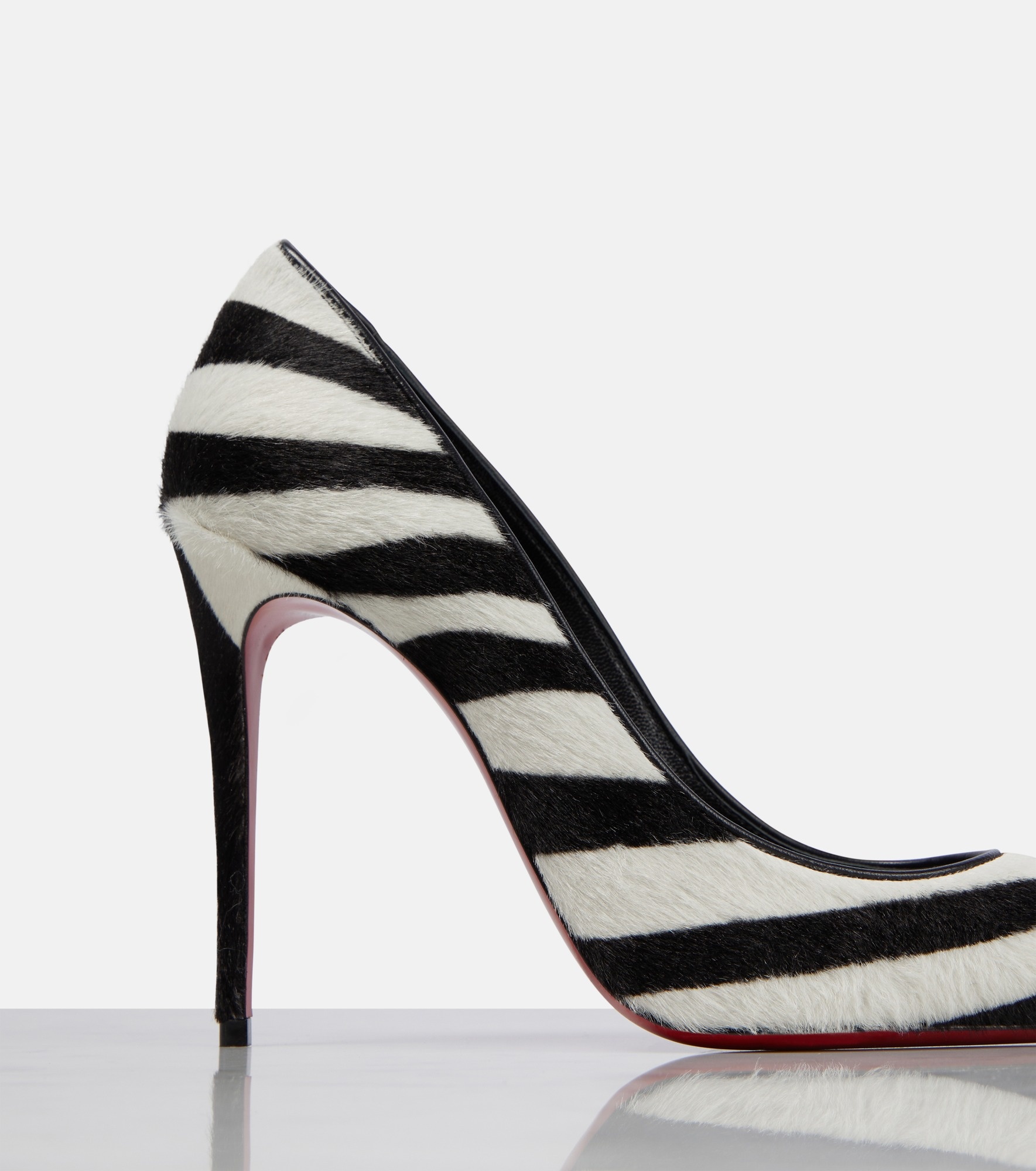 Kate 100 zebra-print calf hair pumps - 6