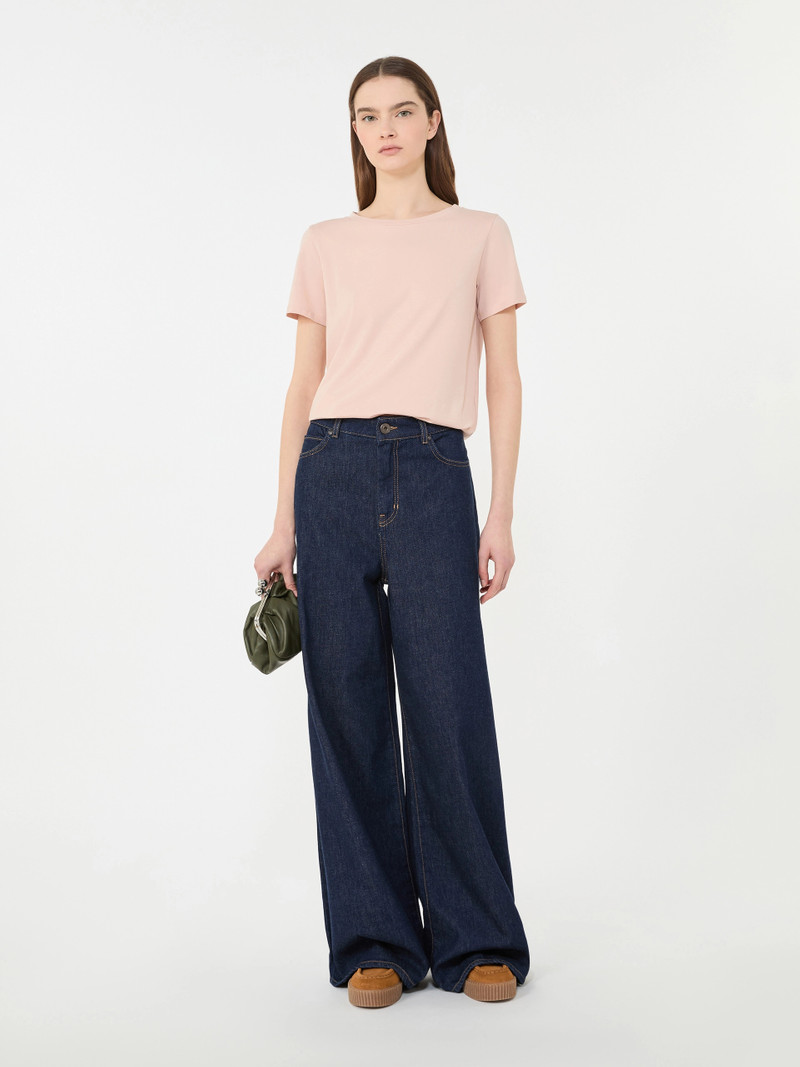 WEEKEND Max Mara Basic cotton jersey T-shirt - PINK outlook