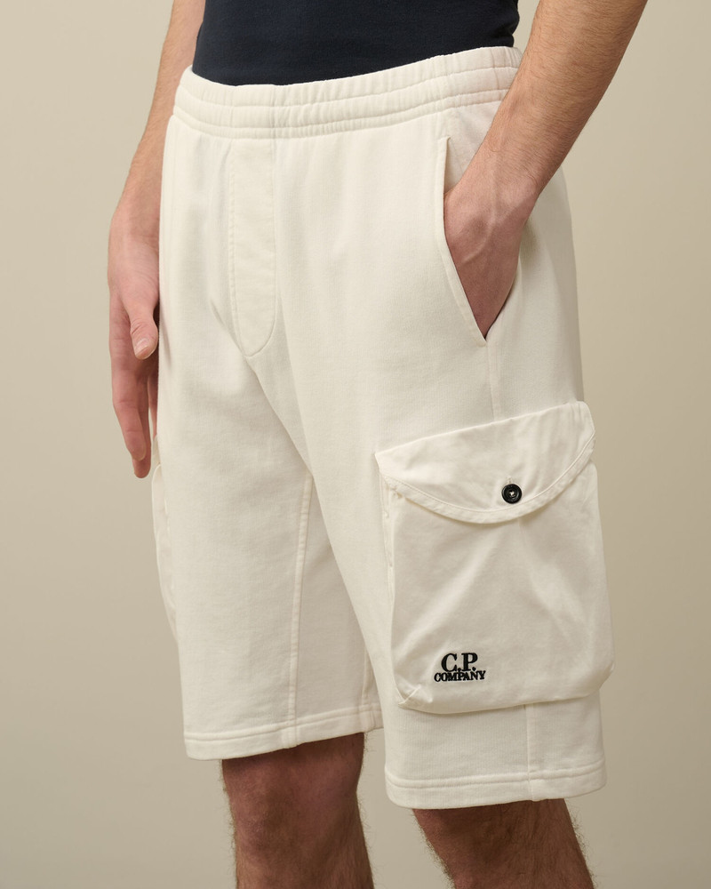 Cotton Fleece Mixed Cargo Shorts 4