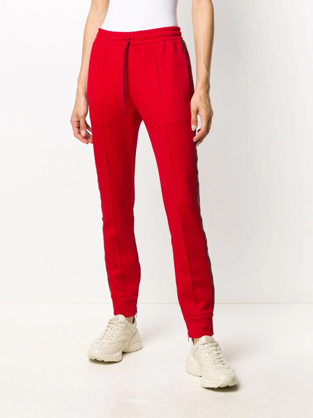 slim-fit drawstring track pants - 4