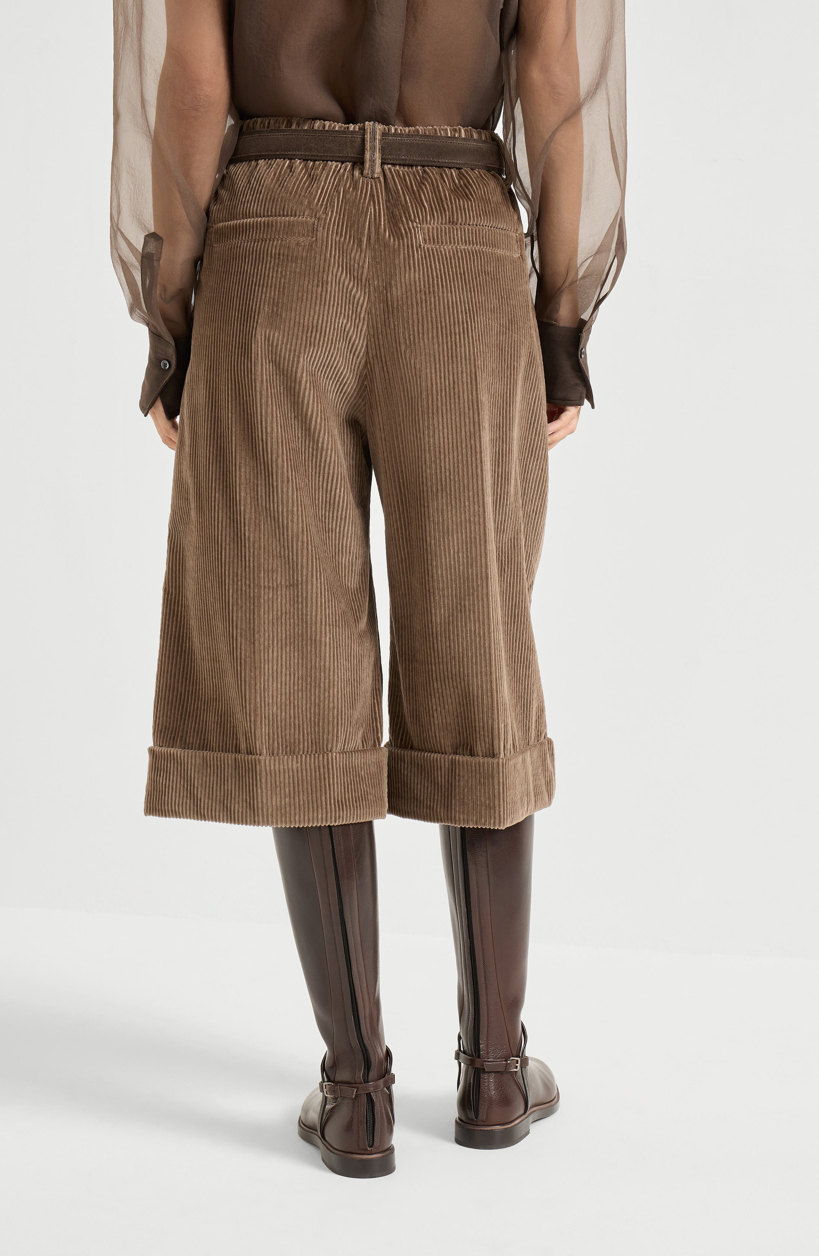 Brunello Cucinelli Corduroy city Bermuda shorts in Brown at Nordstrom - 3