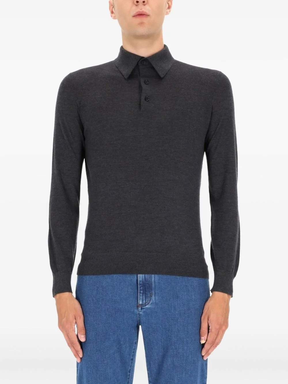 Long Sleeve Polo Shirt - 1